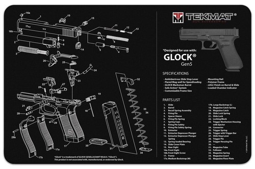 Glock gen gun cleaning mat - 5,